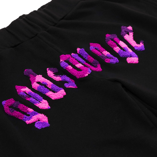 CAMO LOGO SWEATPANTS - BLACK & PURPLE