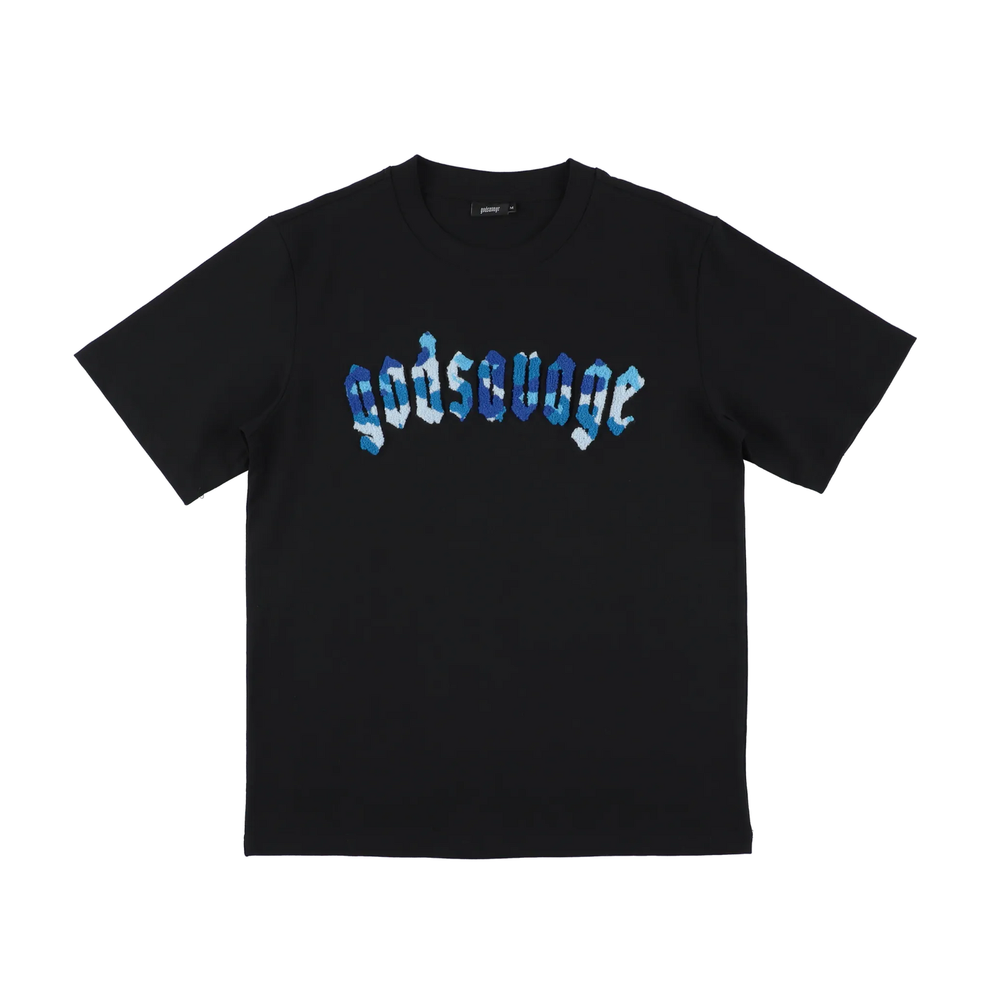 CAMO LOGO TEE - BLACK & BLUE