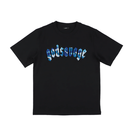 CAMO LOGO TEE - BLACK & BLUE