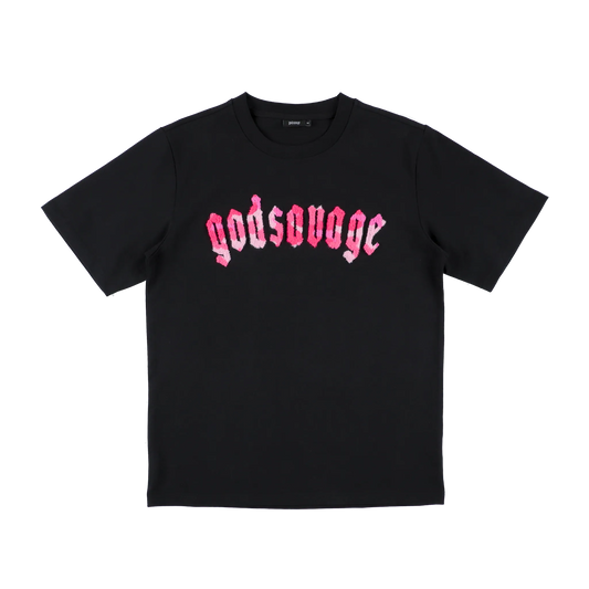 CAMO LOGO TEE - BLACK & PINK