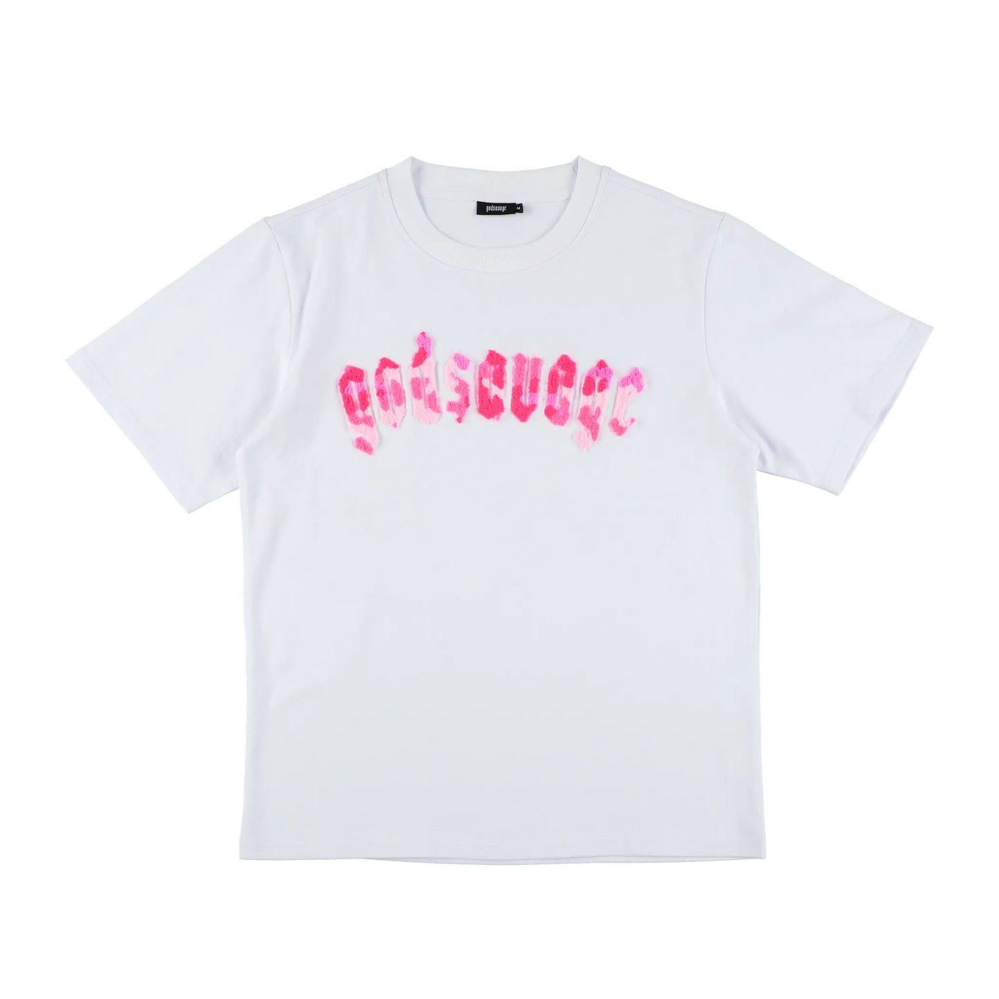 CAMO LOGO TEE - WHITE & PINK