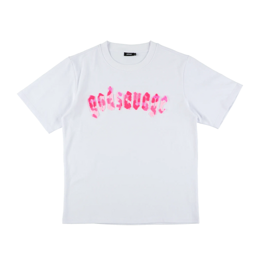 CAMO LOGO TEE - WHITE & PINK