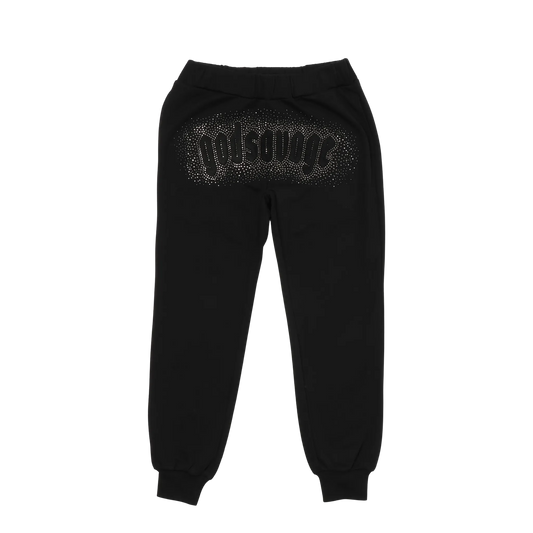 CRYSTAL SWEATPANTS - BLACK