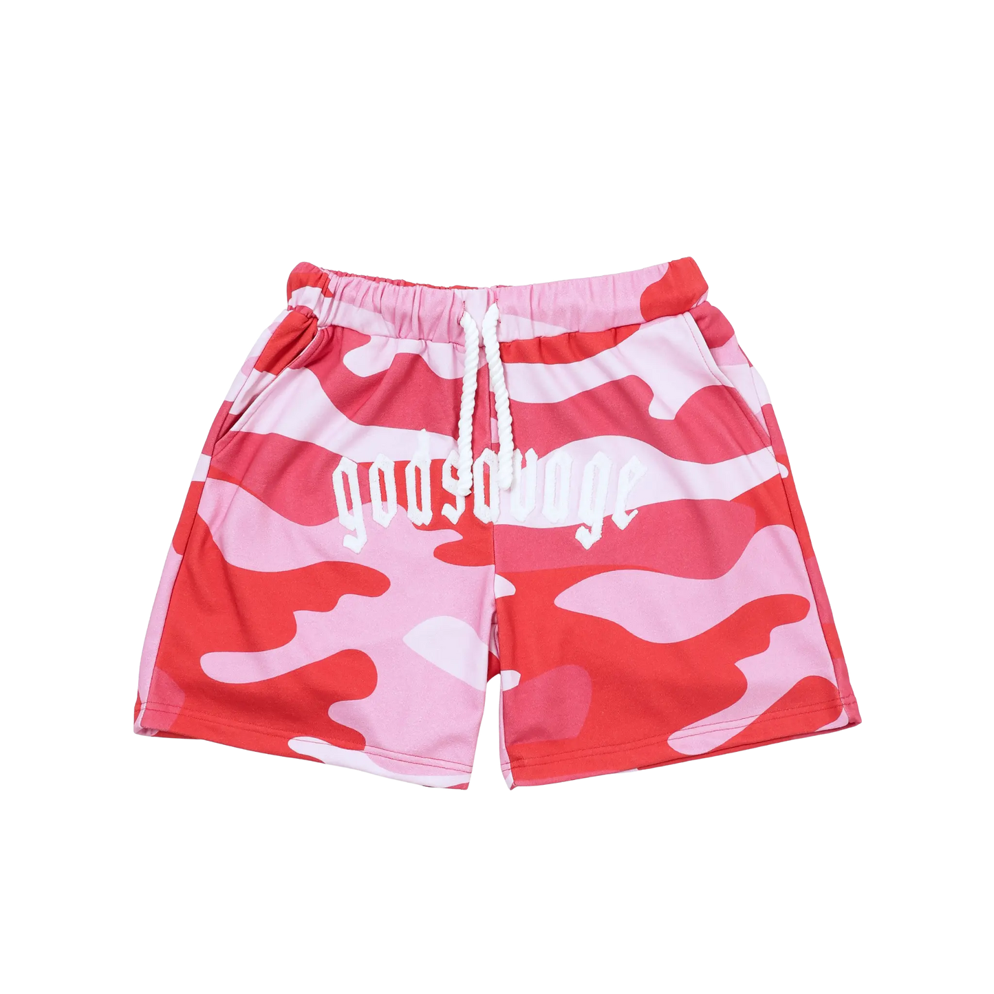 FULL CAMO SHORTS - PINK & WHITE