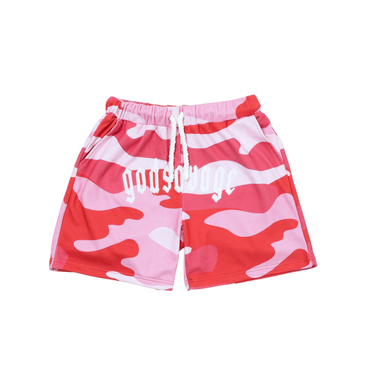 FULL CAMO SHORTS - PINK & WHITE