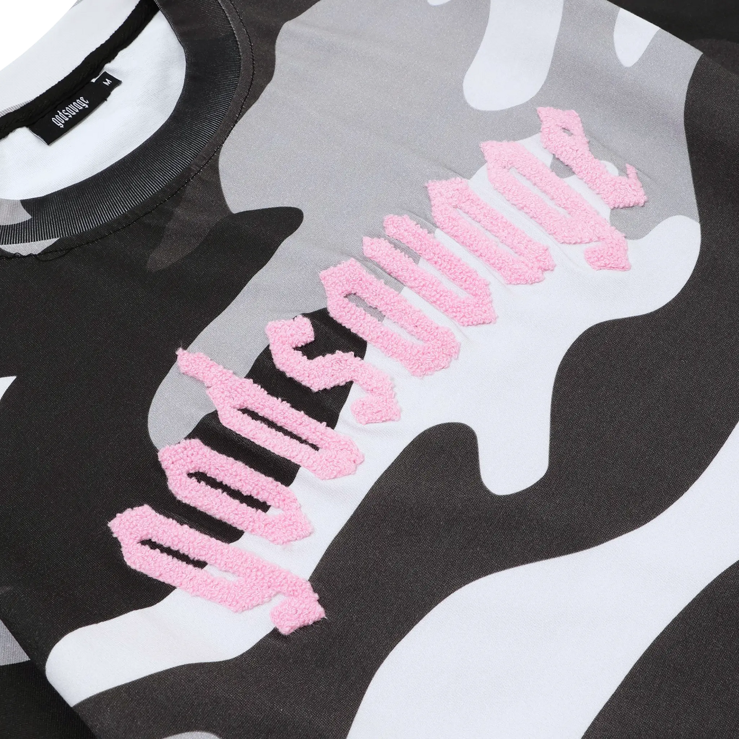 FULL CAMO TEE - GREY & PINK