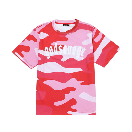FULL CAMO TEE - PINK & WHITE