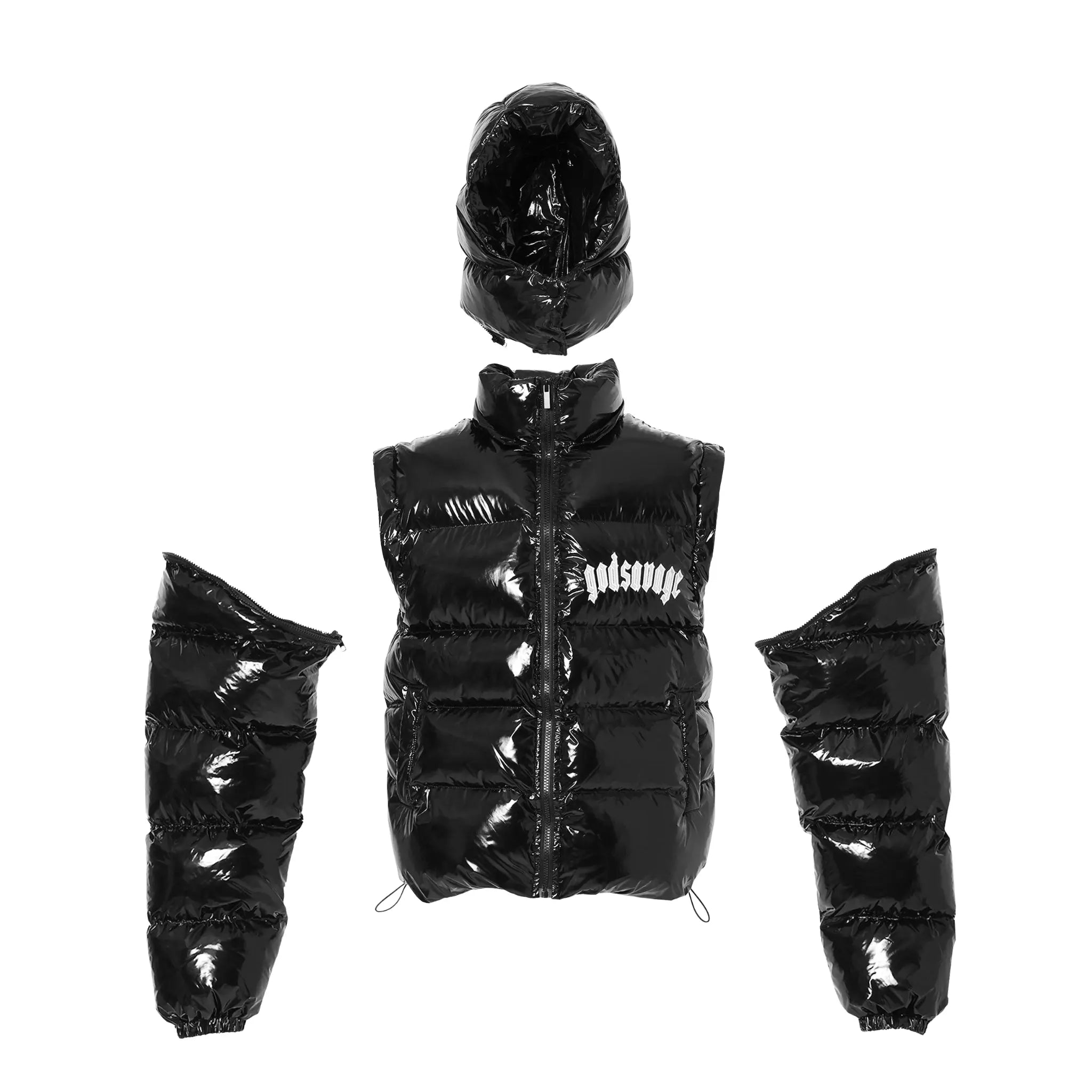 godsavage METALLIC NYLON 2WAY JACKET METALLIC NYLON 2WAY JACKET 