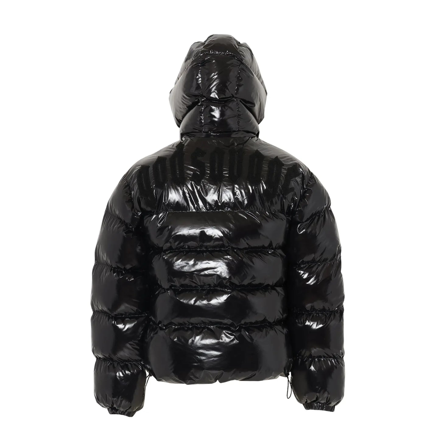 METALLIC NYLON JACKET - BLACK