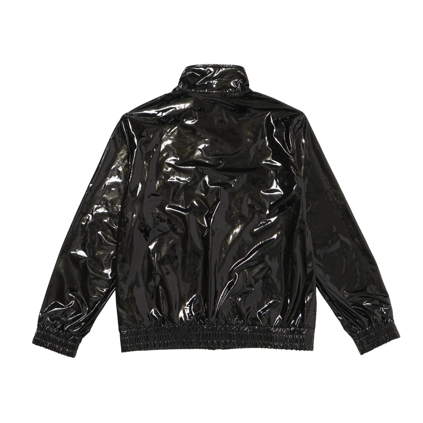 METALLIC TRACK JACKET - BLACK