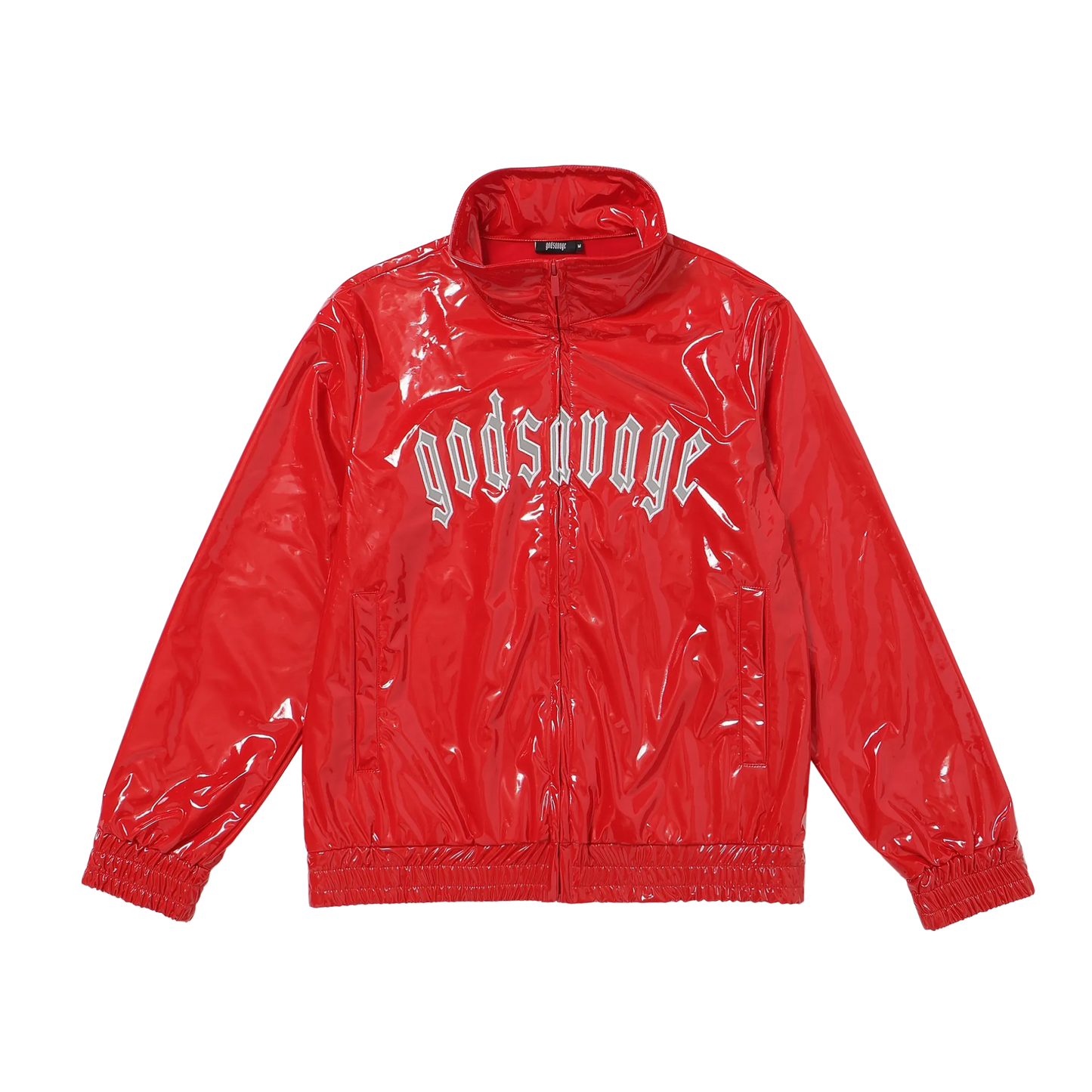METALLIC TRACK JACKET - RED