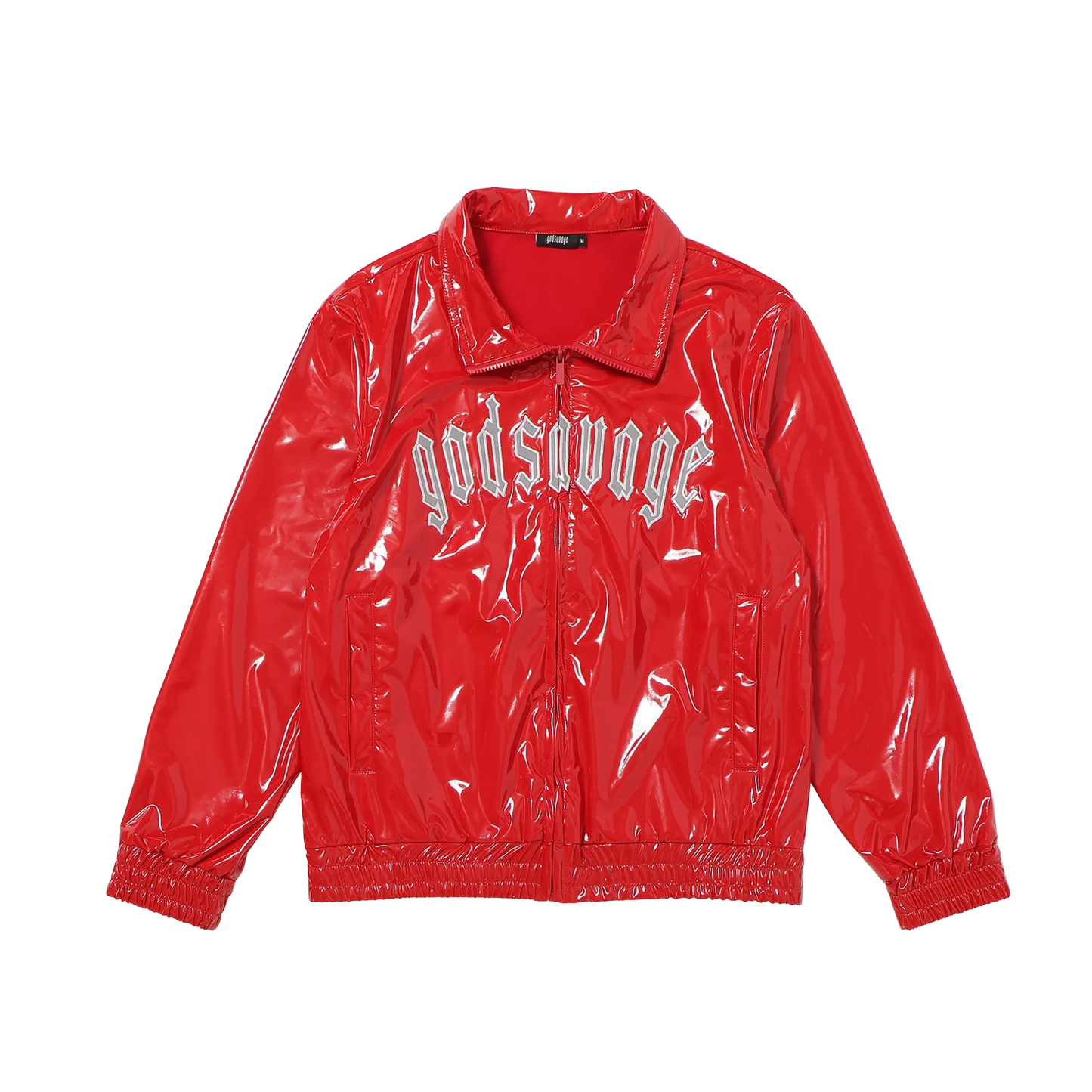 METALLIC TRACK JACKET - RED