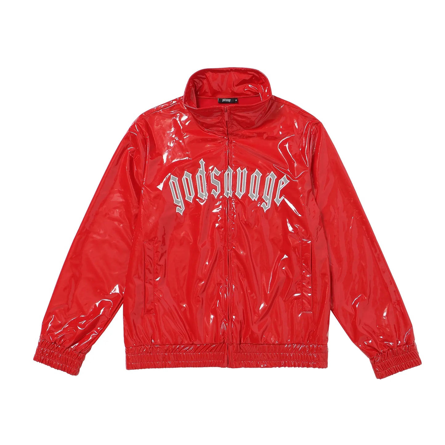 METALLIC TRACK JACKET - RED