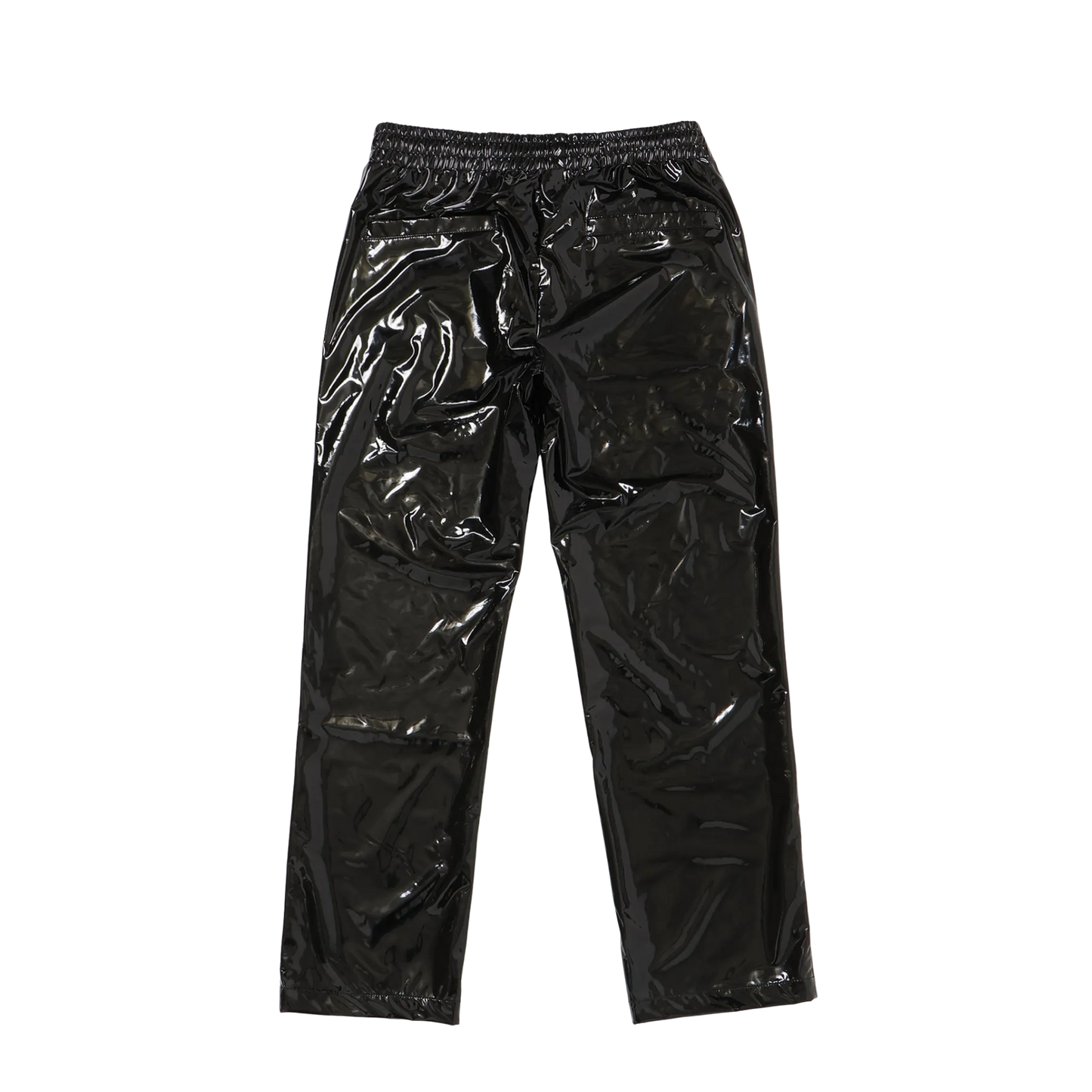 METALLIC TRACK PANTS - BLACK