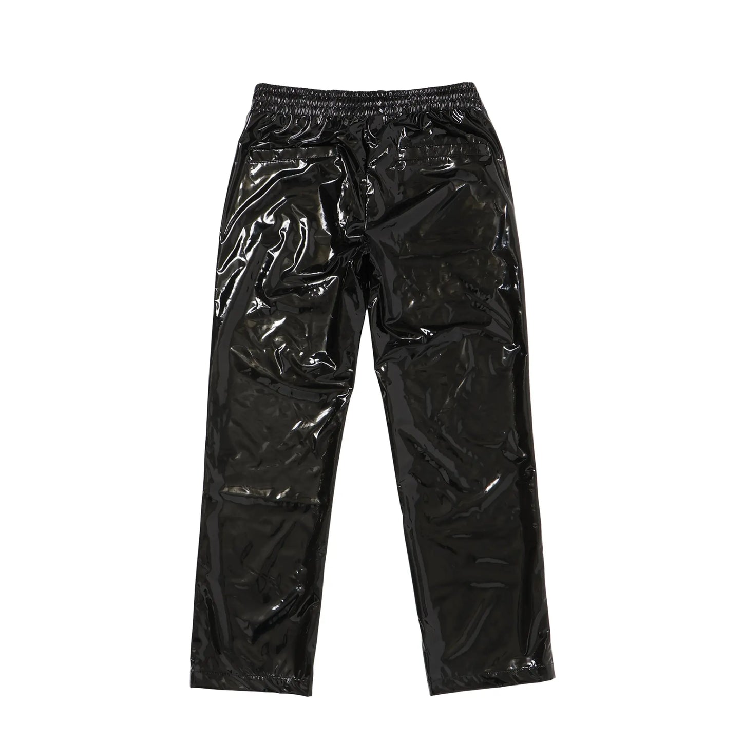 METALLIC TRACK PANTS - BLACK