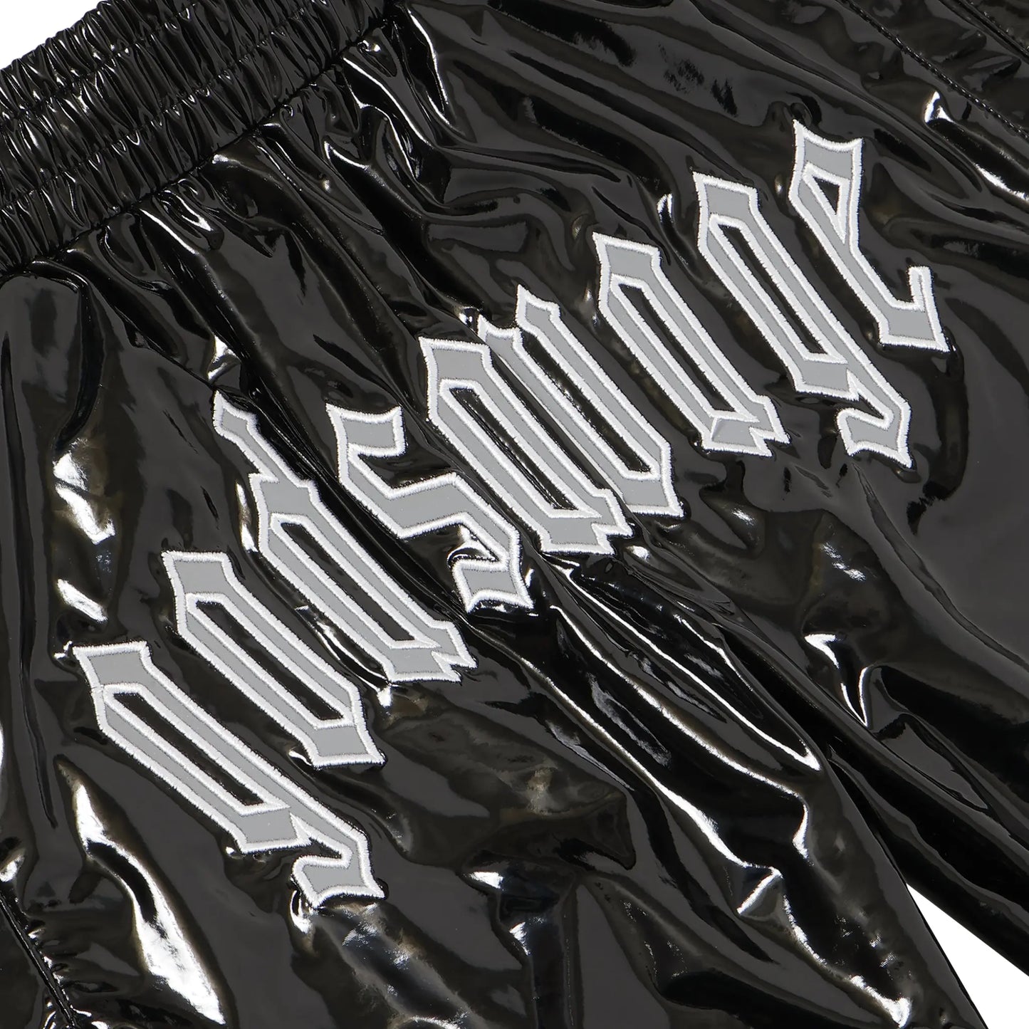 METALLIC TRACK PANTS - BLACK