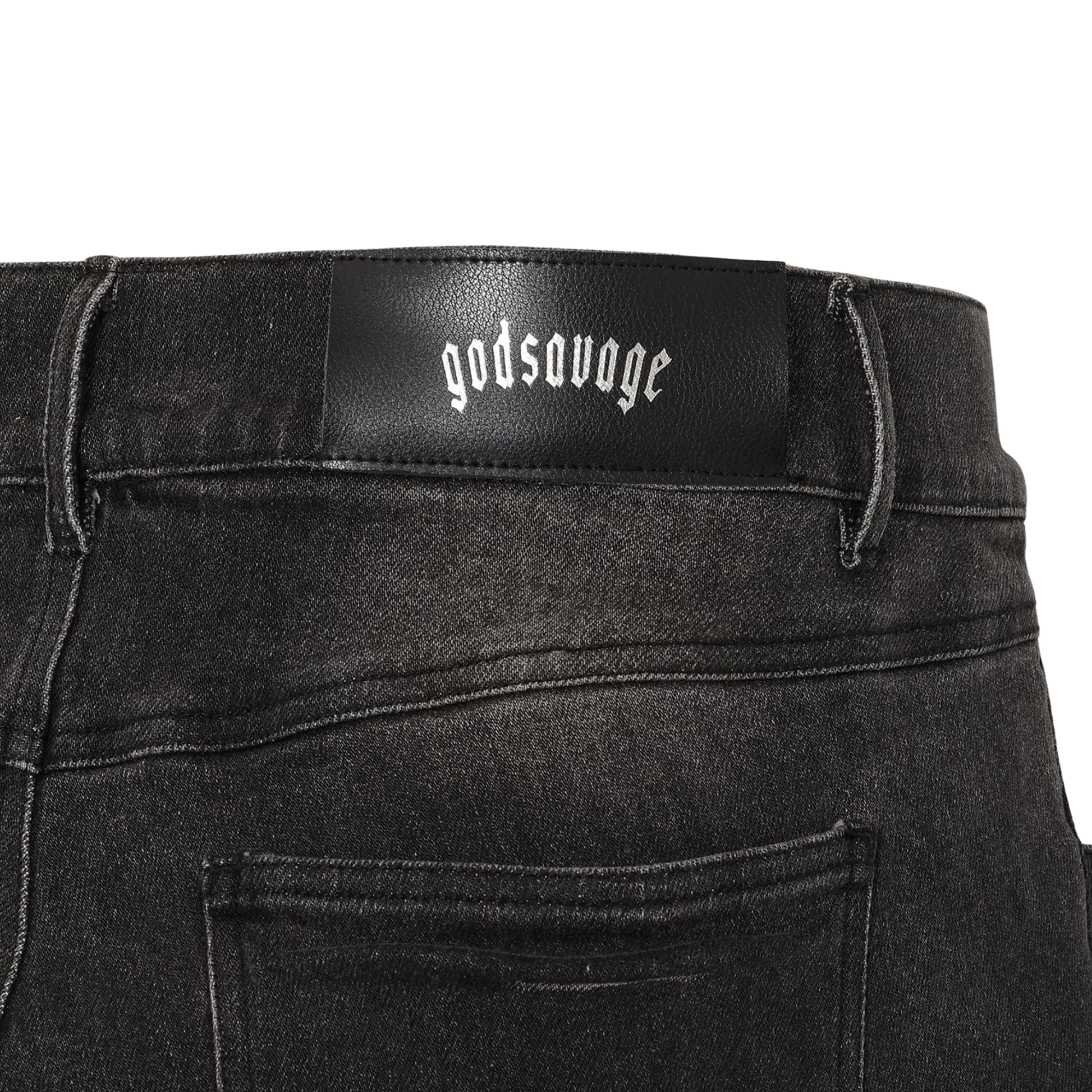 OG LOGO DENIM PANTS- BLACK – god savage OG LOGO DENIM PANTS- BLACK – god savage