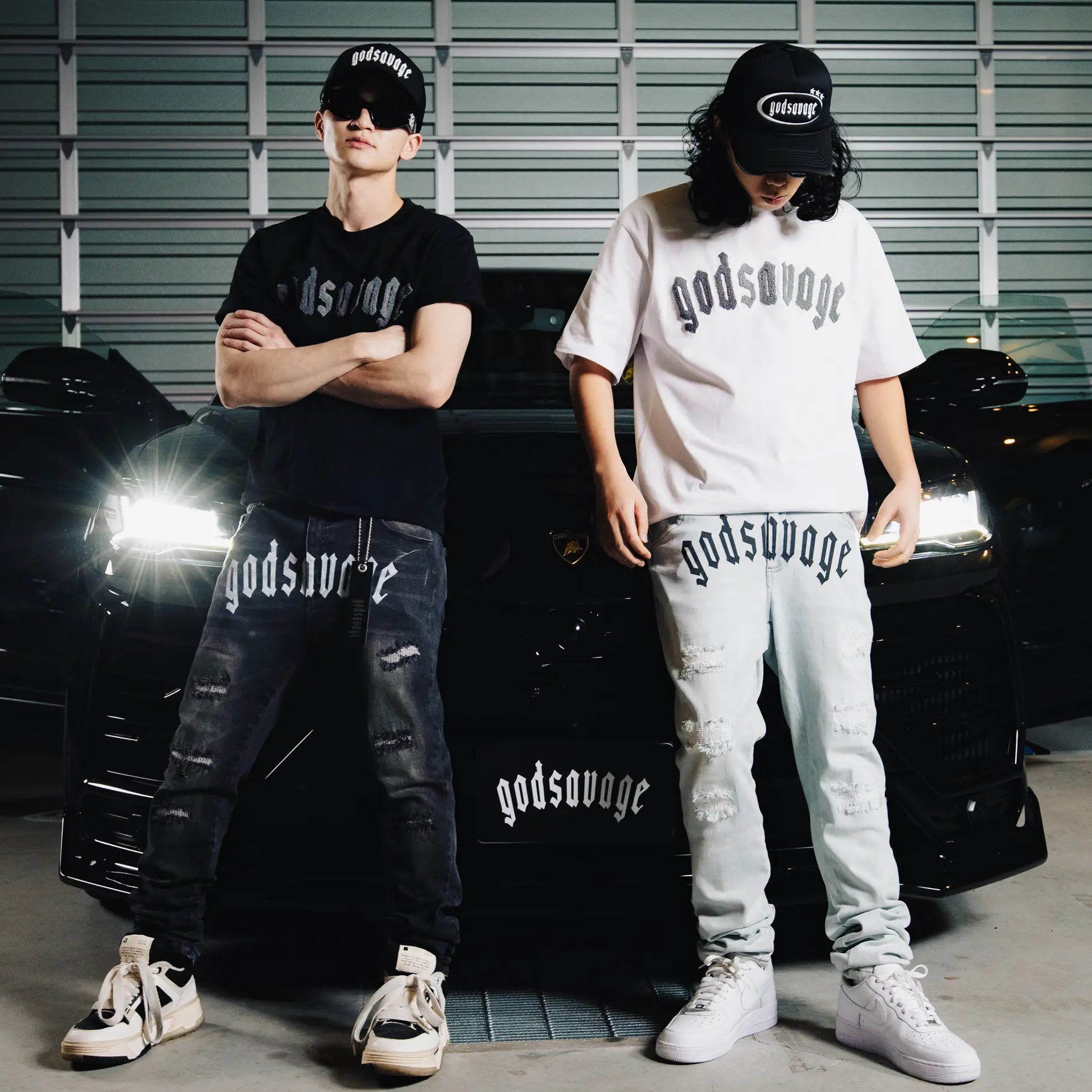 OG LOGO DENIM PANTS- BLACK – god savage OG LOGO DENIM PANTS- BLACK – god savage