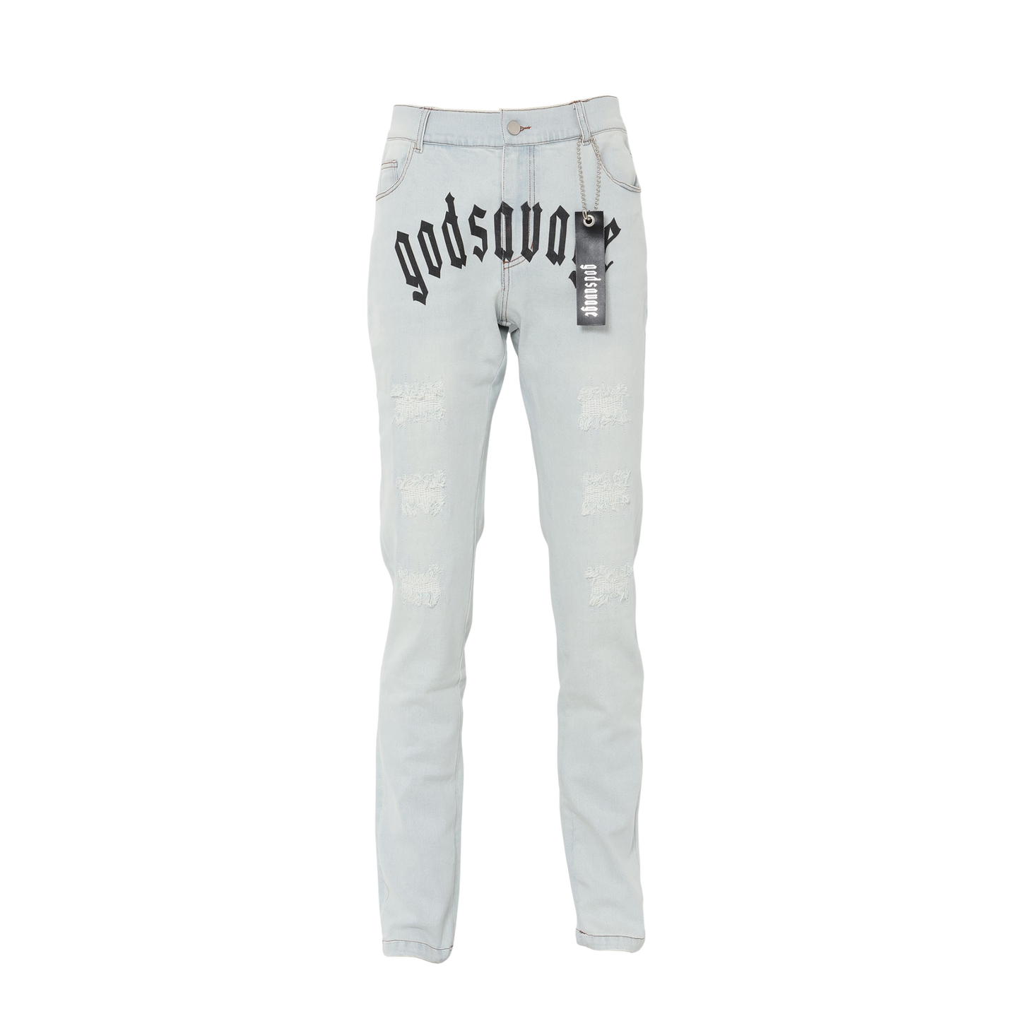 OG LOGO DENIM PANTS - LIGHT BLUE