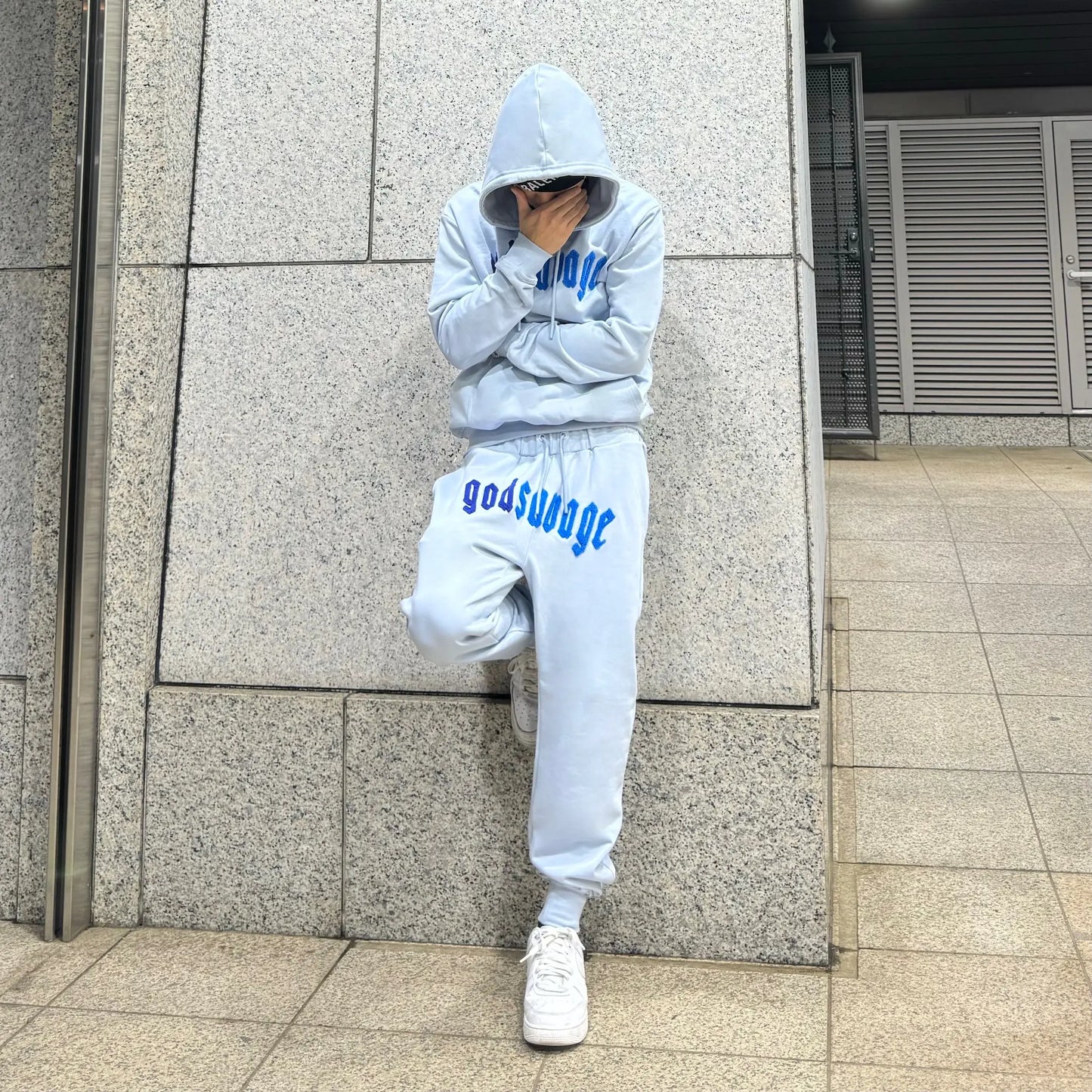 OG LOGO HOODIE - SKY BLUE – god savage OG LOGO HOODIE - SKY BLUE – god savage