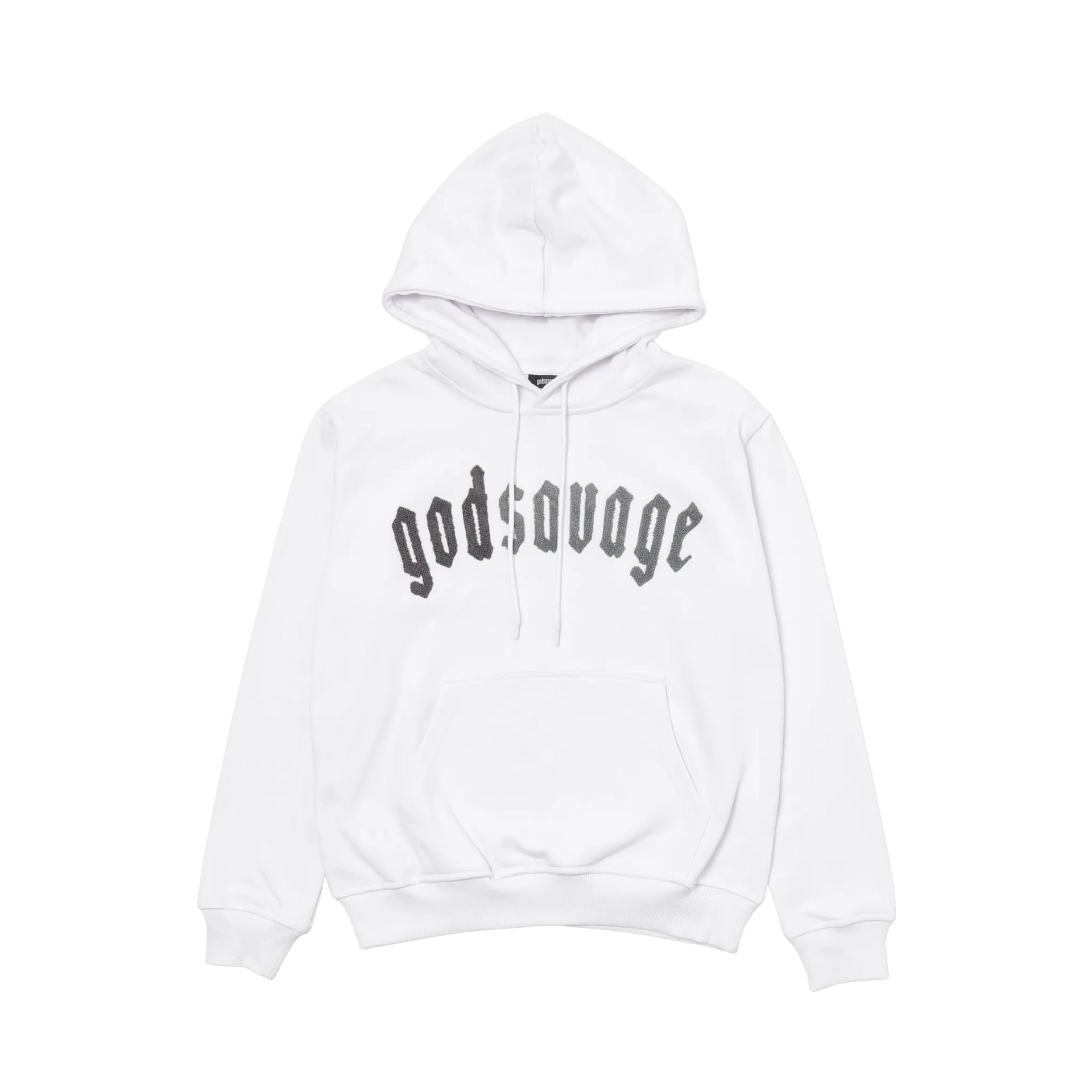 OG LOGO HOODIE - WHITE & GREY – god savage