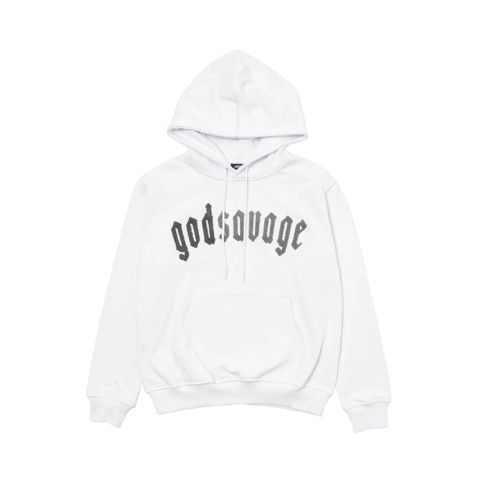 OG LOGO HOODIE - WHITE & GREY – god savage