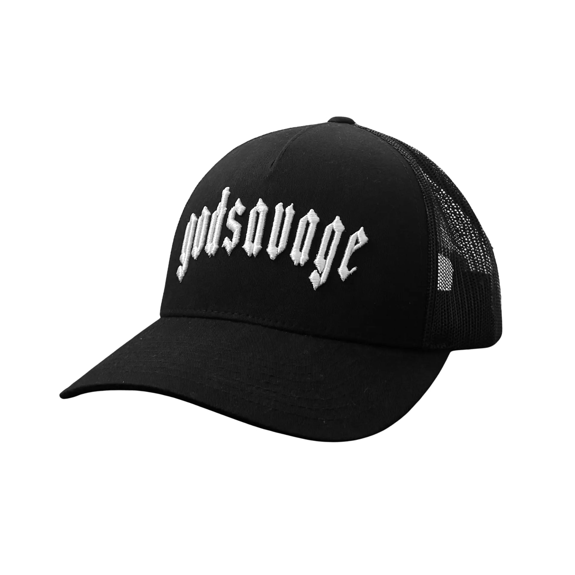 OG LOGO MESH CAP - BLACK – god savage