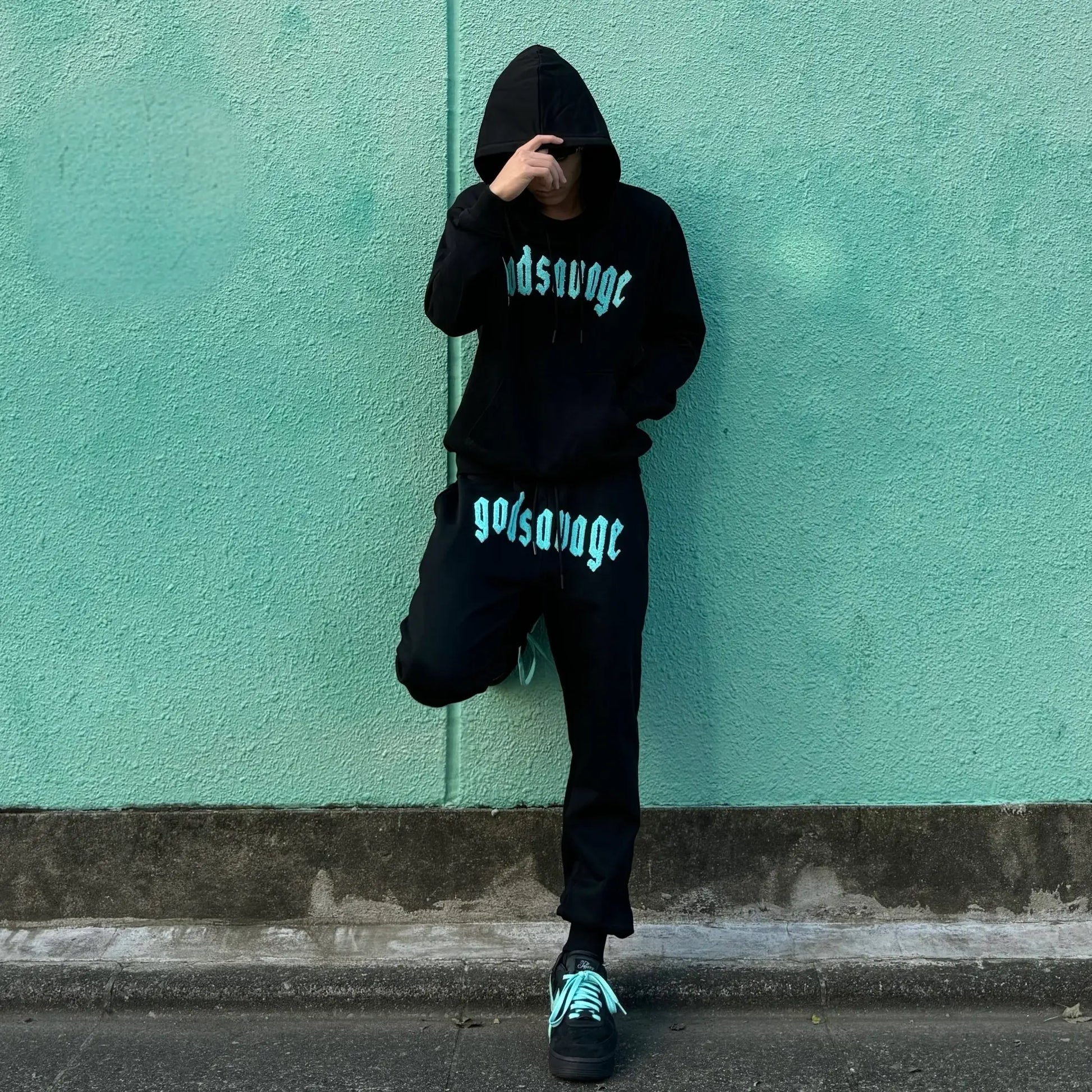 OG LOGO HOODIE - MINT – god savage OG LOGO HOODIE - MINT – god savage