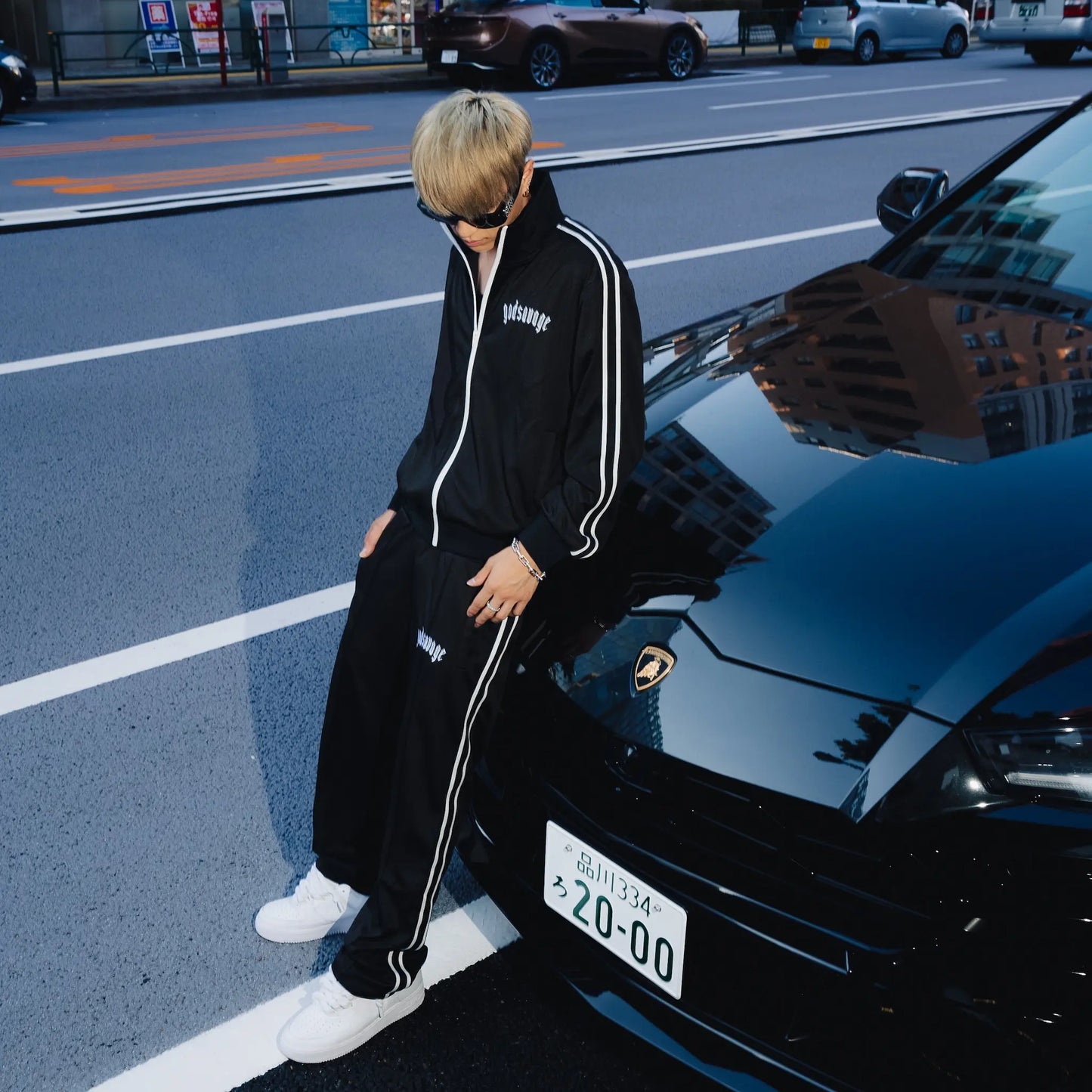 OG LOGO TRACK PANTS - BLACK & WHITE