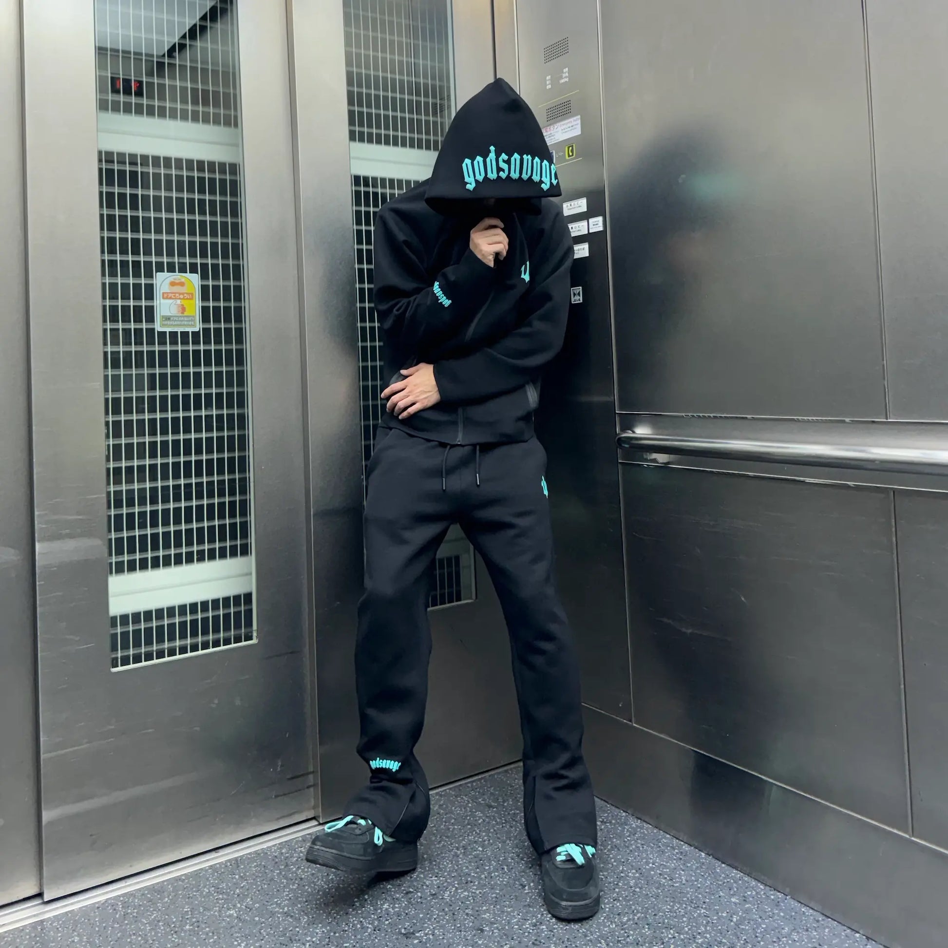 godsavageパンツ ゴットサベージ TECH ZIP UP - MINT – god savage