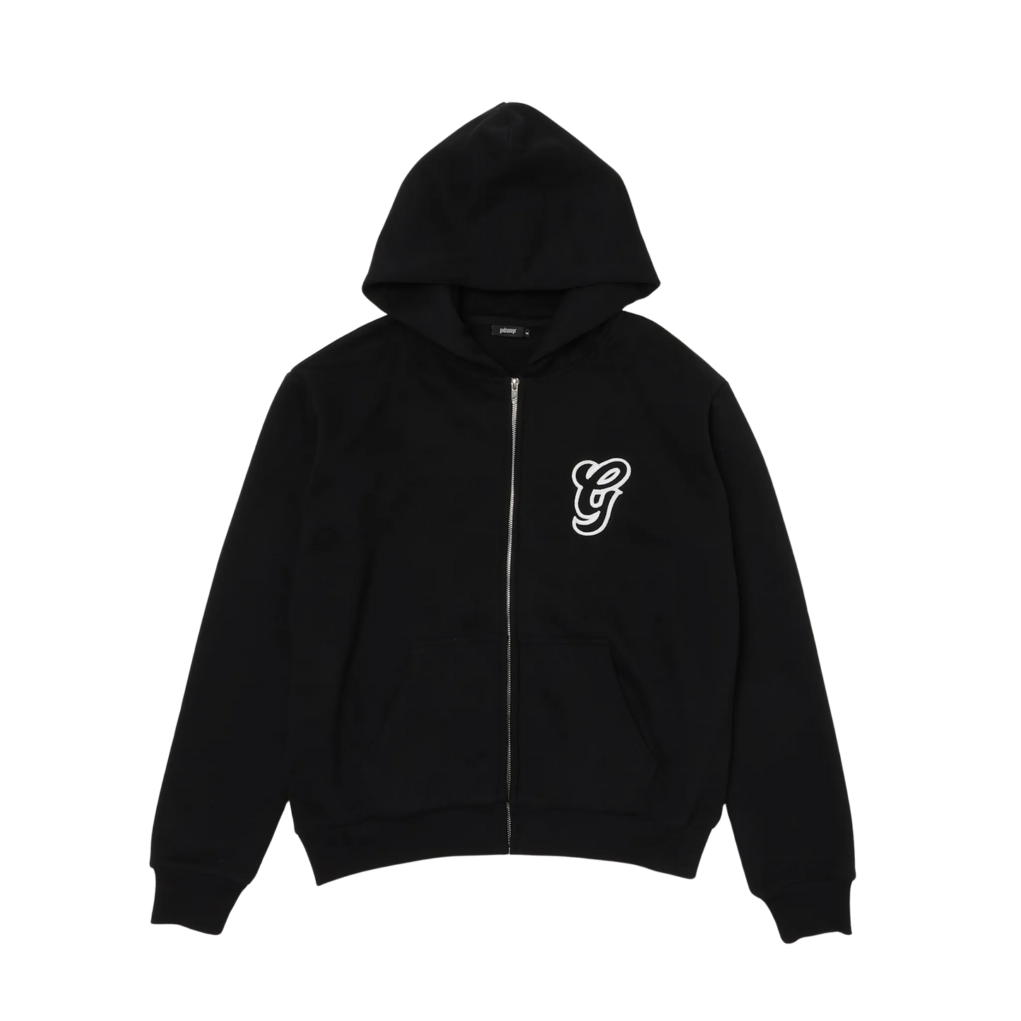 WAVY G LOGO ZIP HOODIE - BLACK