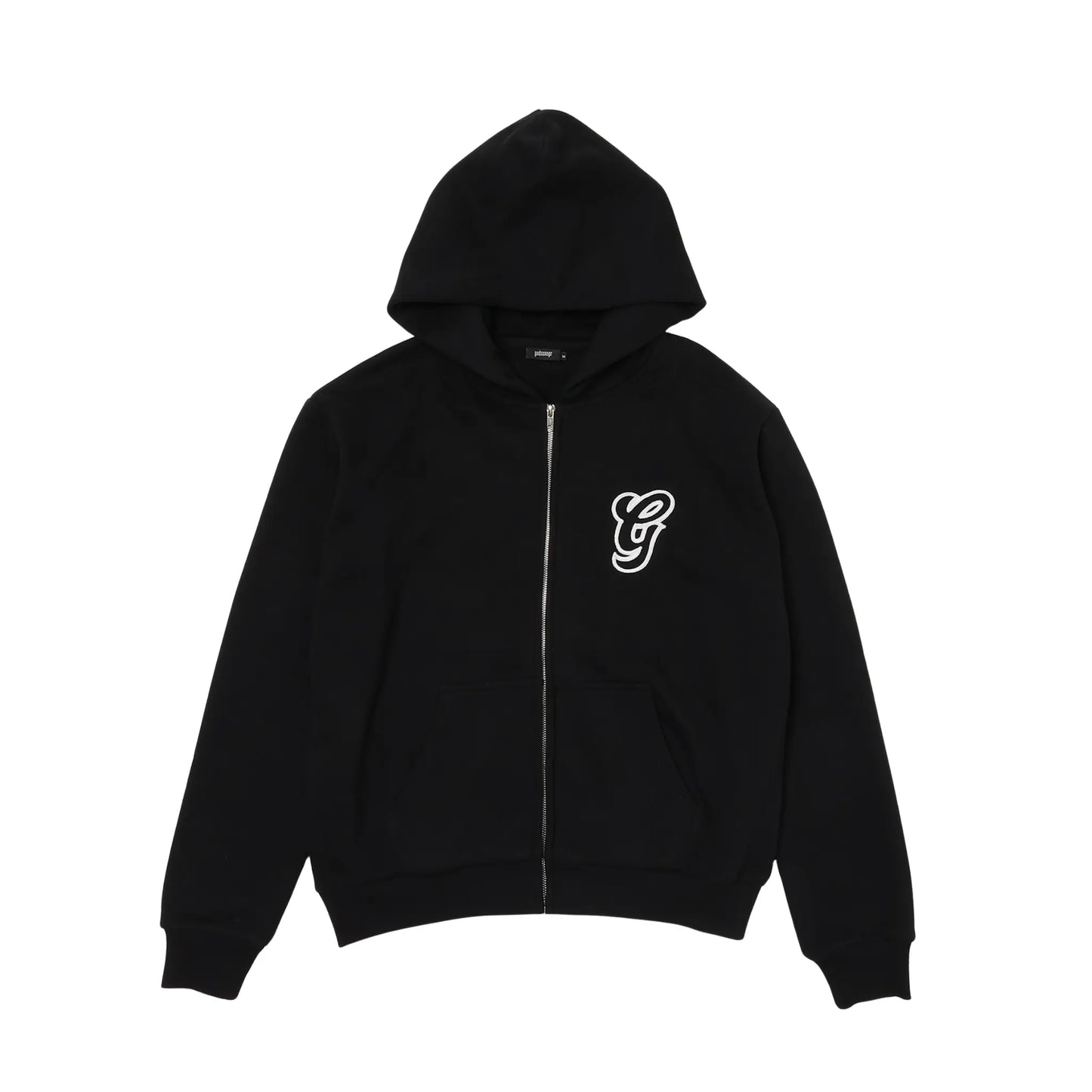 WAVY G LOGO ZIP HOODIE - BLACK