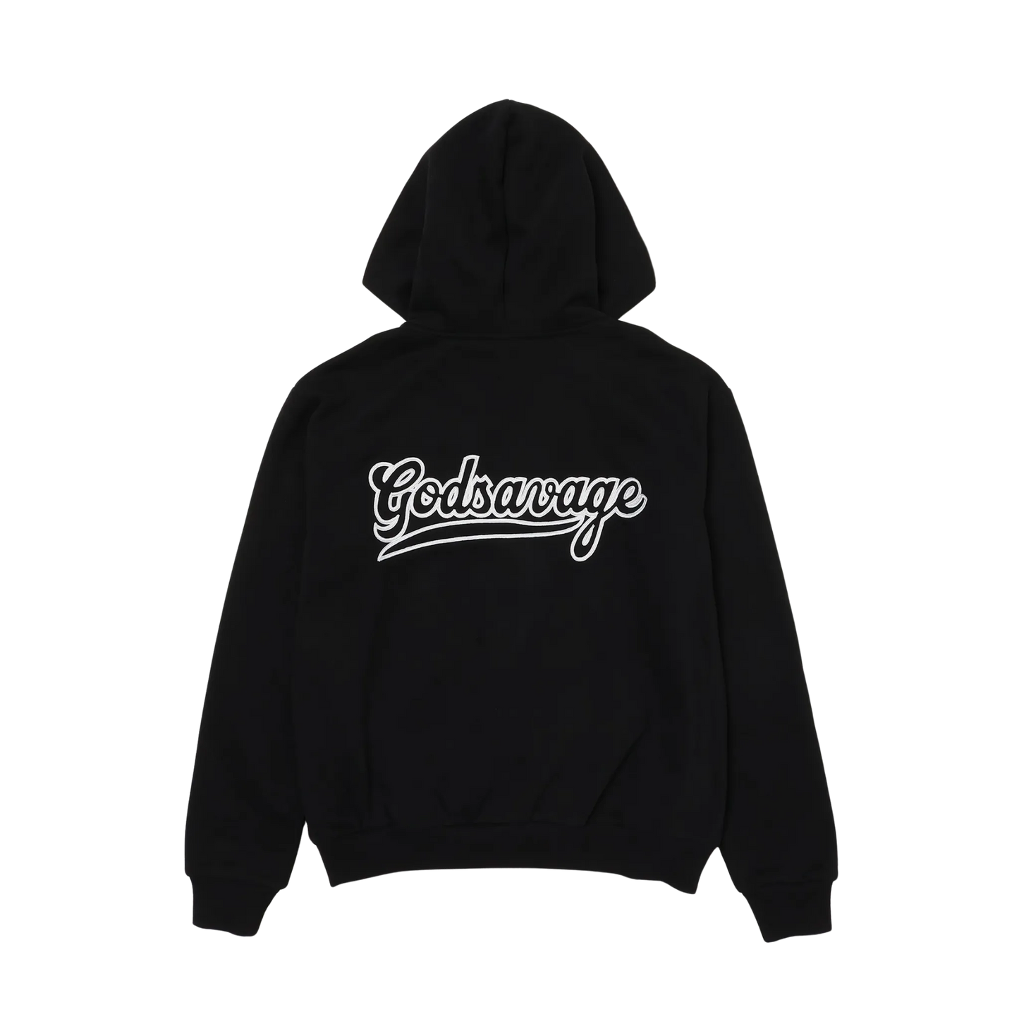 WAVY G LOGO ZIP HOODIE - BLACK