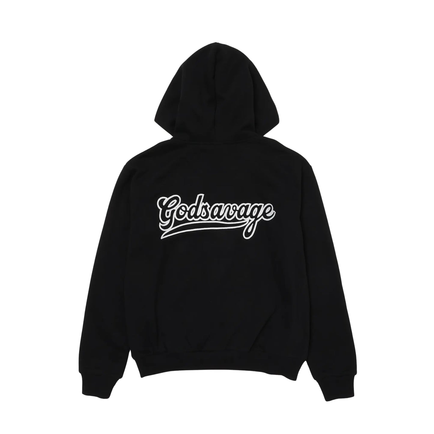 WAVY G LOGO ZIP HOODIE - BLACK