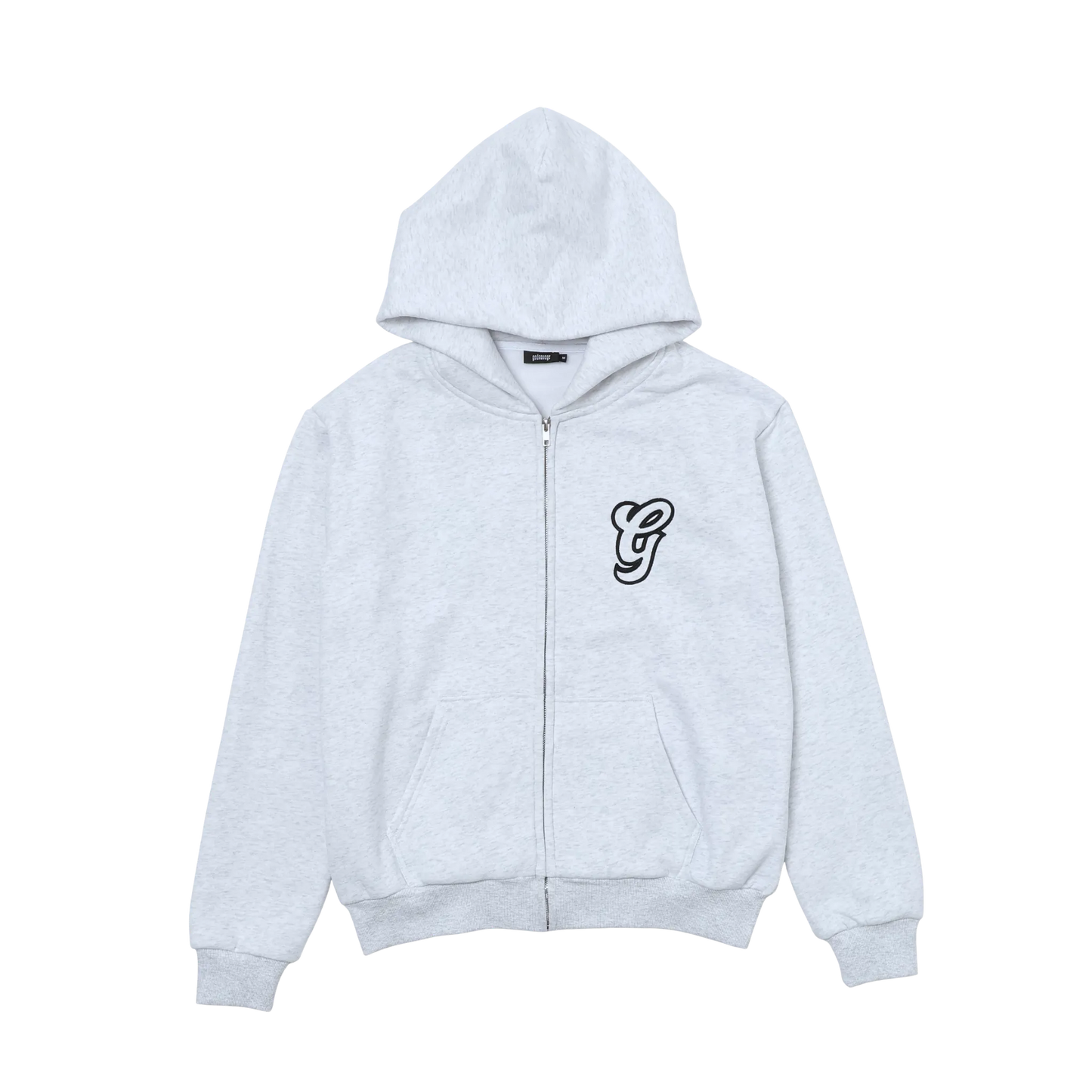 WAVY G LOGO ZIP HOODIE - GREY