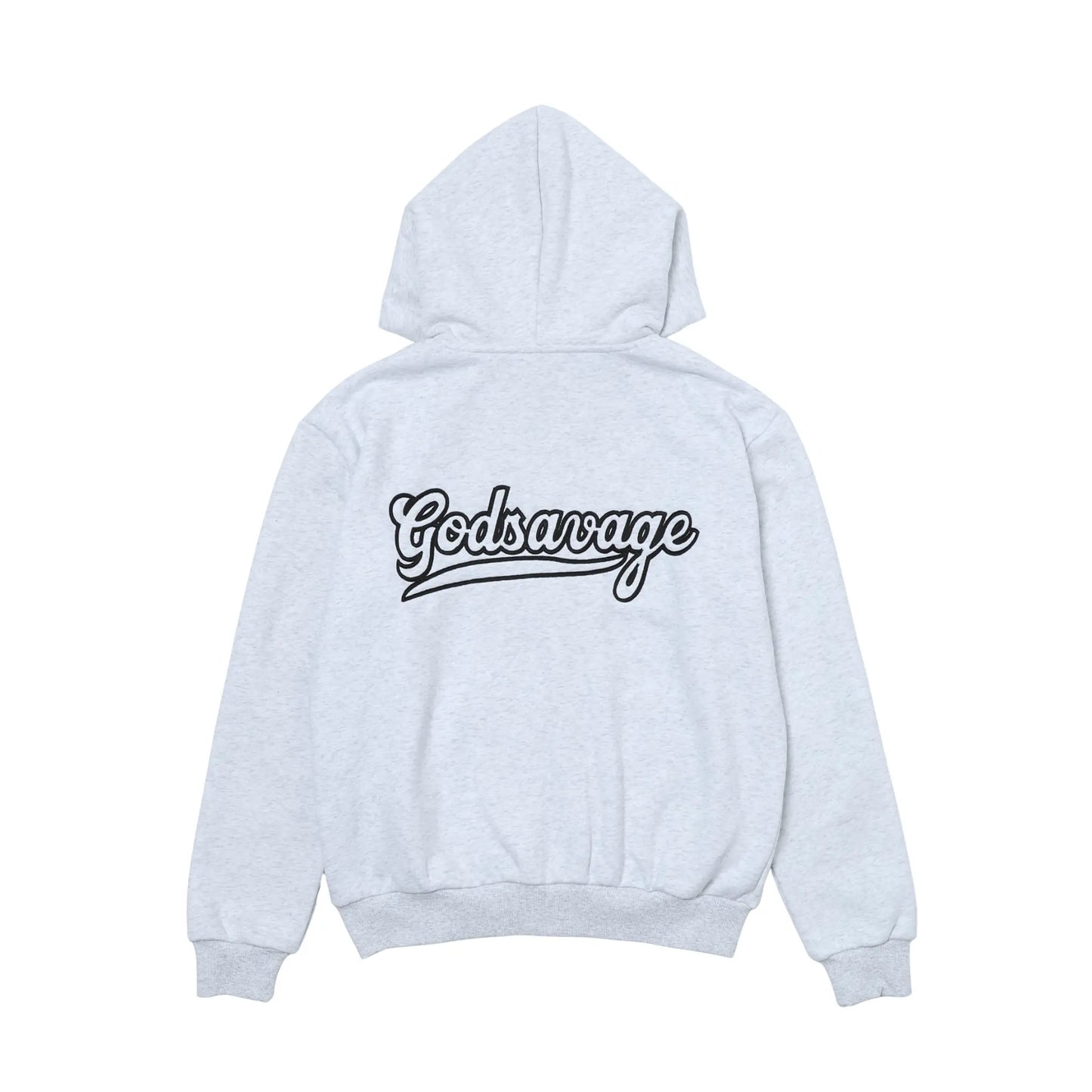 WAVY G LOGO ZIP HOODIE - GREY
