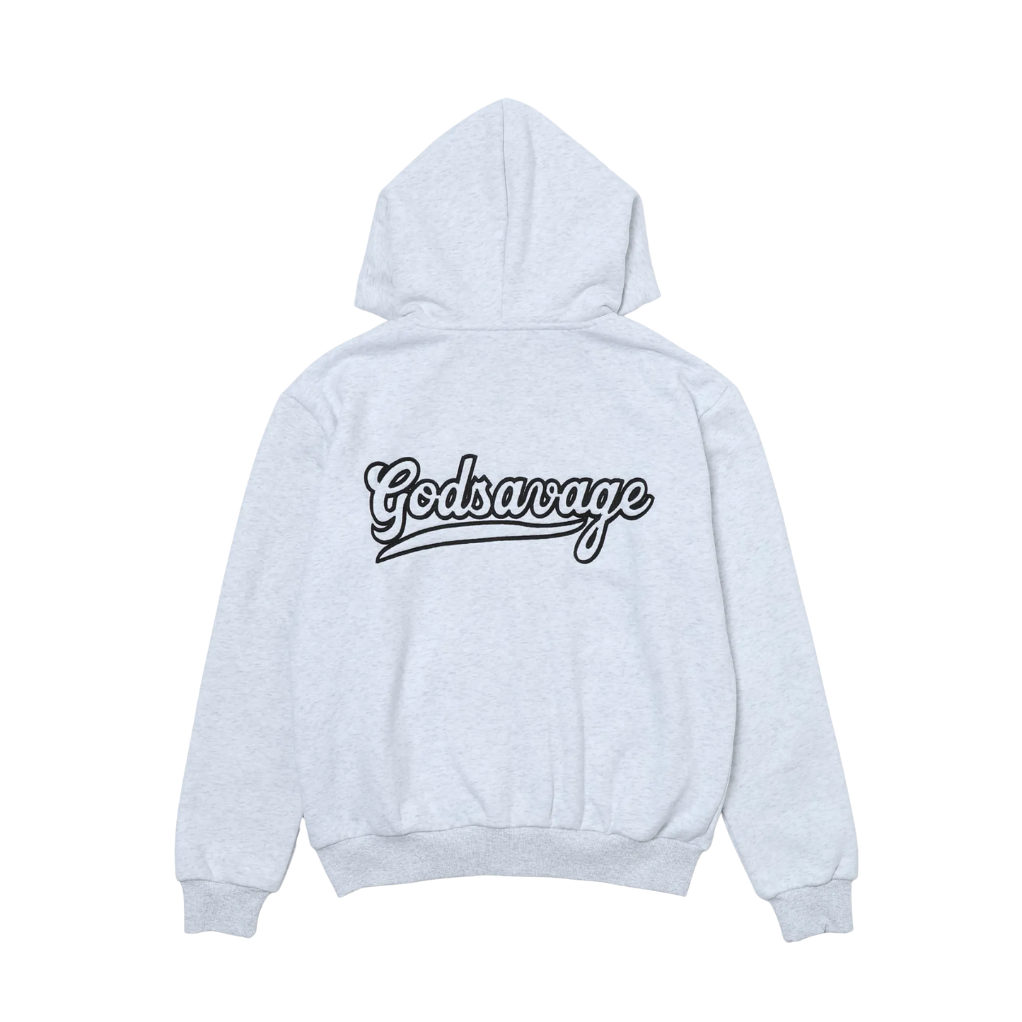 WAVY G LOGO ZIP HOODIE - GREY