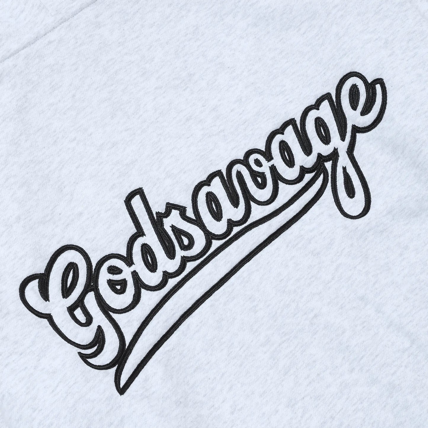 WAVY G LOGO ZIP HOODIE - GREY