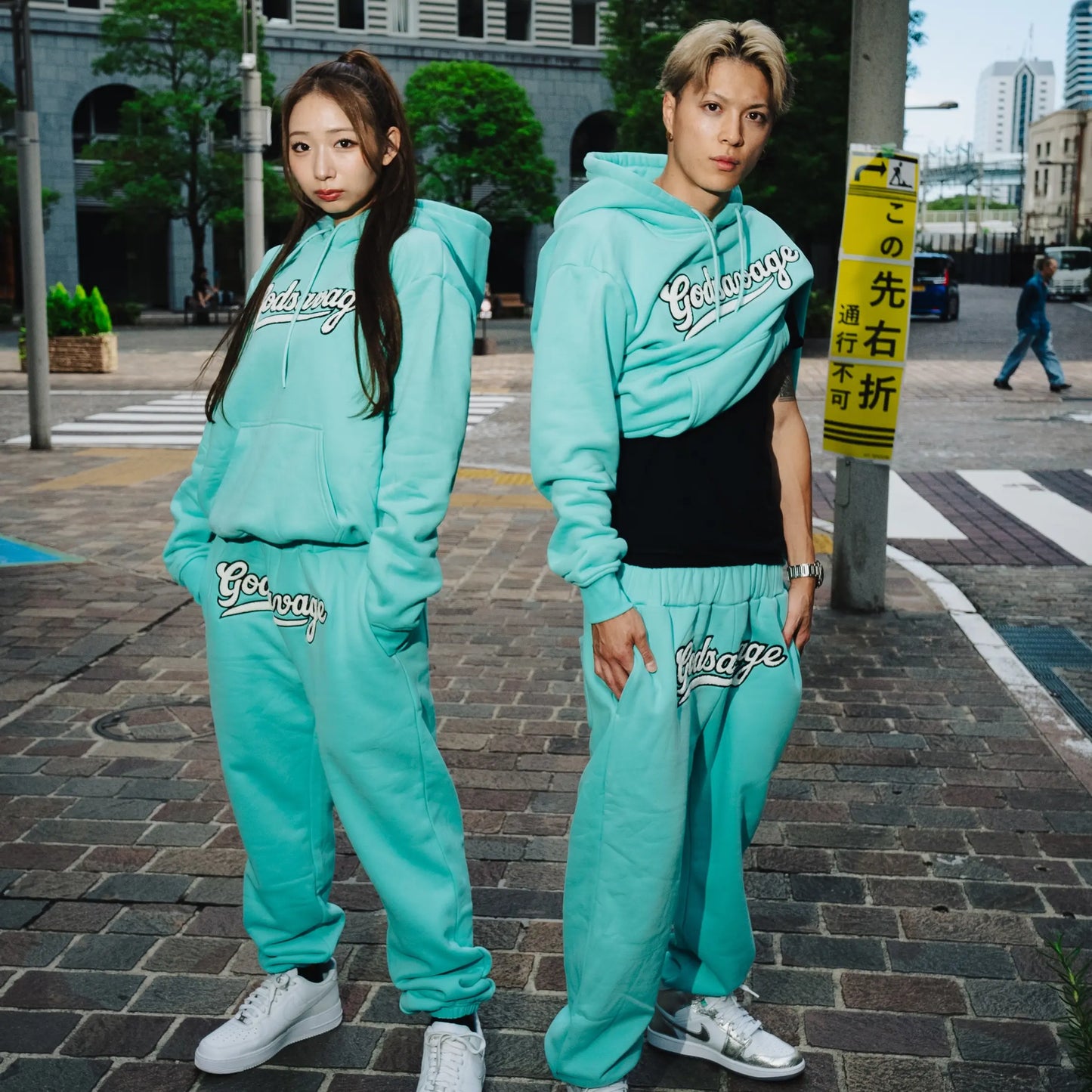 WAVY LOGO HOODIE - MINT