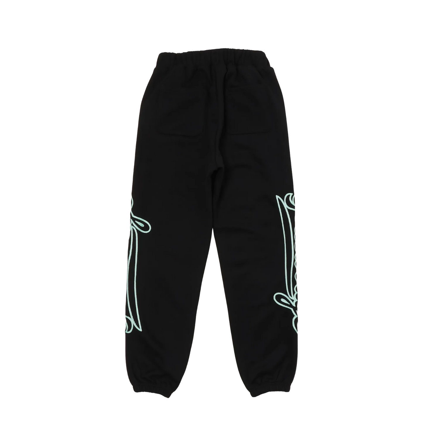 WAVY SIDE LOGO SWEATPANTS - BLACK & MINT