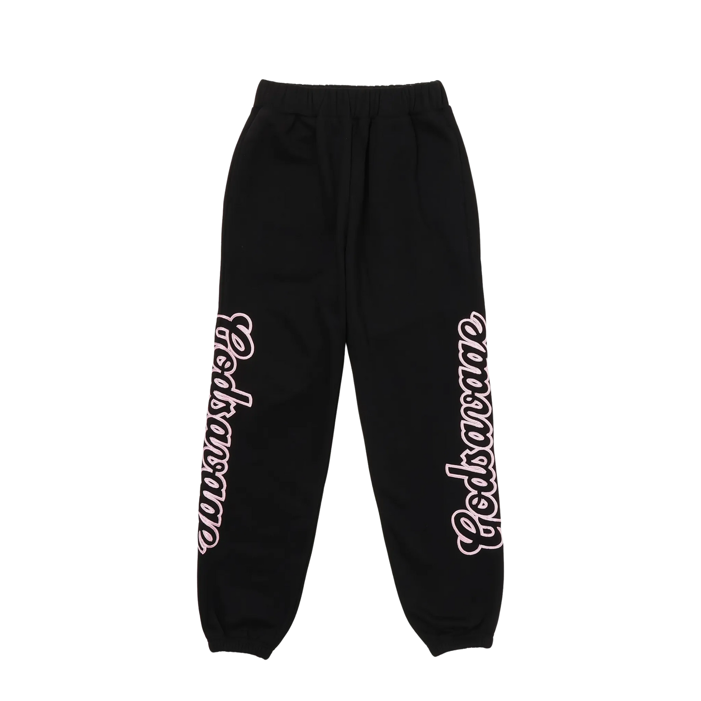 WAVY SIDE LOGO SWEATPANTS - BLACK & PINK