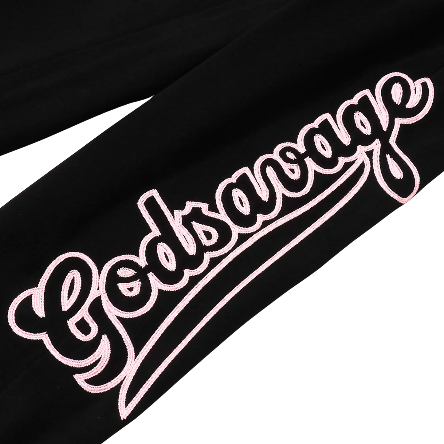 WAVY SIDE LOGO SWEATPANTS - BLACK & PINK