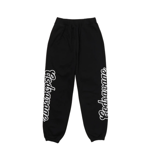 WAVY SIDE LOGO SWEATPANTS - BLACK & WHITE