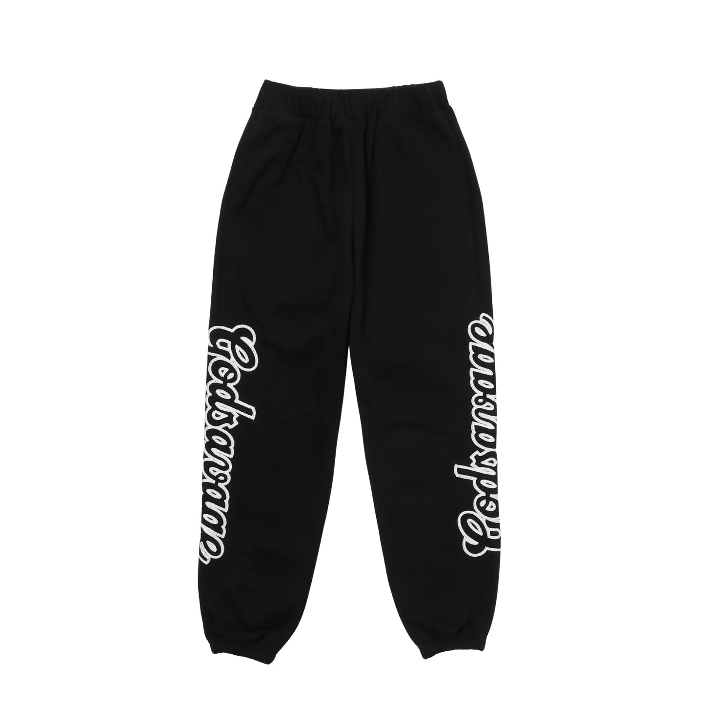 WAVY SIDE LOGO SWEATPANTS - BLACK & WHITE