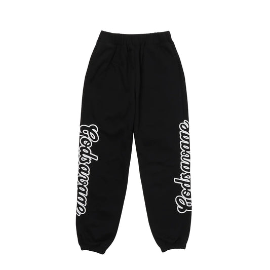 WAVY SIDE LOGO SWEATPANTS - BLACK & WHITE