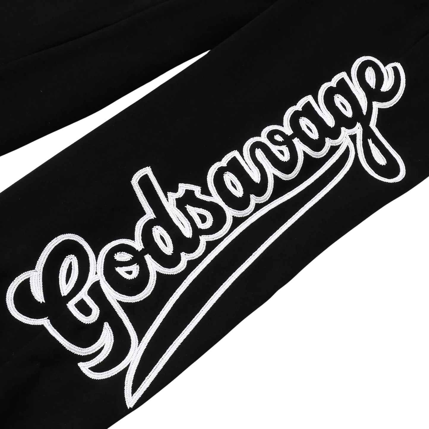 WAVY SIDE LOGO SWEATPANTS - BLACK & WHITE