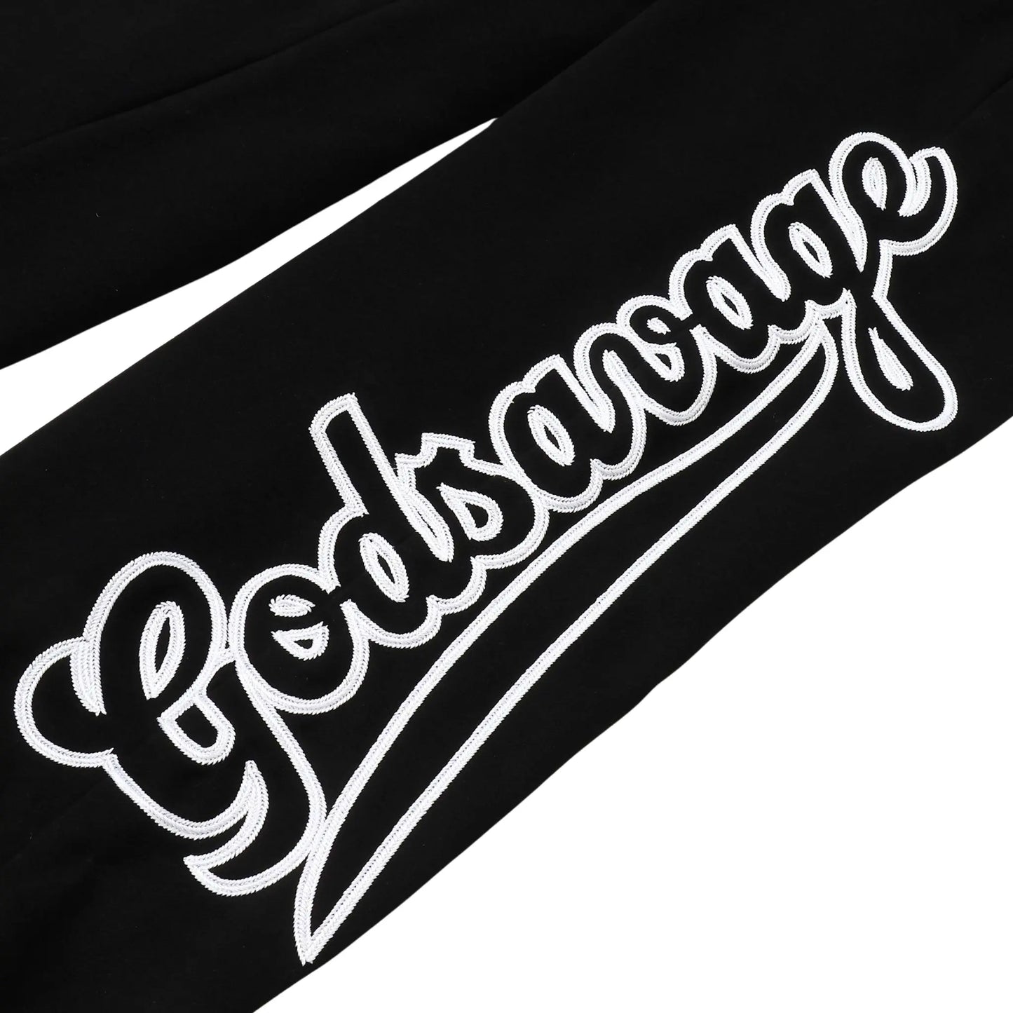 WAVY SIDE LOGO SWEATPANTS - BLACK & WHITE